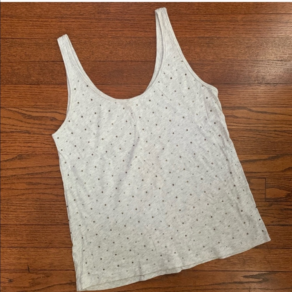 J Crew Crystalized Tank in Light Grey